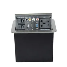 Universal Desktop Socket Multimedia USB HDMI VGA Network Pop up Power Hidden Office Home Desktop USB Socket Network Interface office conference multimedia socket hidden hdmi usb cable information outlet box universal power desktop socket a17