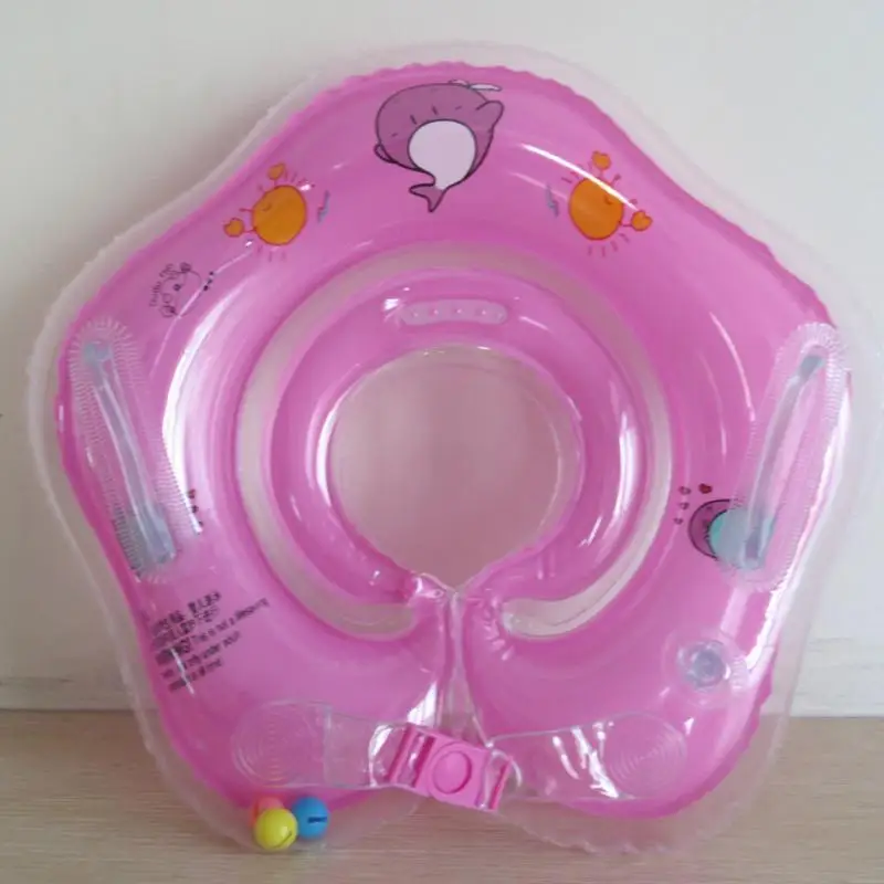 

2018 Baby Swimming Neck Float Inflatable Adjustable Ring Safe Thick Swimming Ring With Safety Lock For Babies 1-18 Months Old