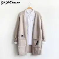Mori Mädchen 2018 Herbst Winter Pullover Frauen Stickerei Kint Tasche Neue Neue Strickjacke Süße Lolita Nette Kawaii Casual Outwear