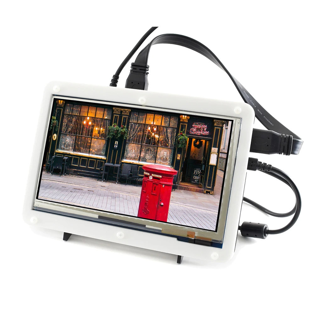 Waveshare 7 &quotHDMI LCD (C) с двухцветным чехол IPS сенсорный экран для Raspberry Pi BB черный