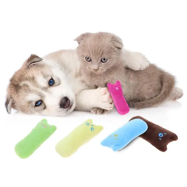 Cat Chew Toy Interactive Plush Pet Kitten Chewing Toy Teeth Grinding