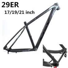HIMALO велосипед 29ER Рама Алюминиевый сплав легкий велосипед mtb рама 17 19 21 BSA конический горный через мост матовый черный