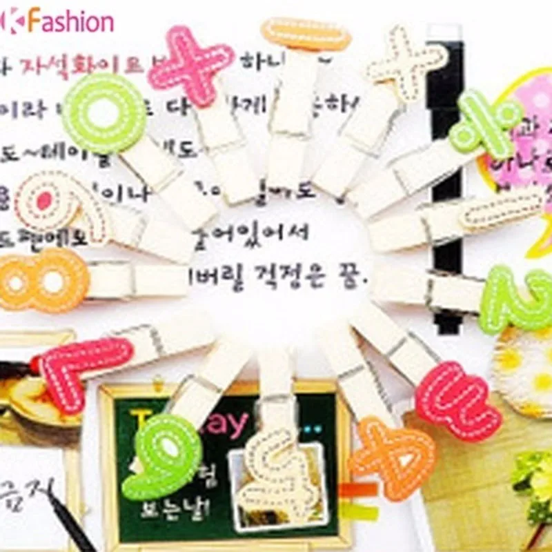 10pcs Mini Wooden Clips Lovely Arabic Numerals Pegs Clips Funny Photo Paper Clips Note Memo Holder Card Clothespin Craft Wedding Room Party Decoration  (8)