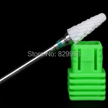 1 шт., новая белая грубая керамика, конические сверла для ногтей, электрический дизайн ногтей, салон маникюра, педикюр, дрель для ухода за кожей, керамические шлифовальные головки