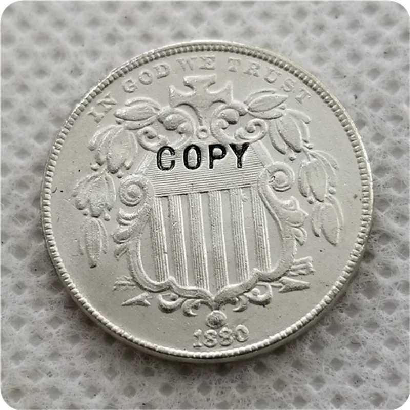 США 1868-1883 монета с гербом копии монет - Цвет: 1880
