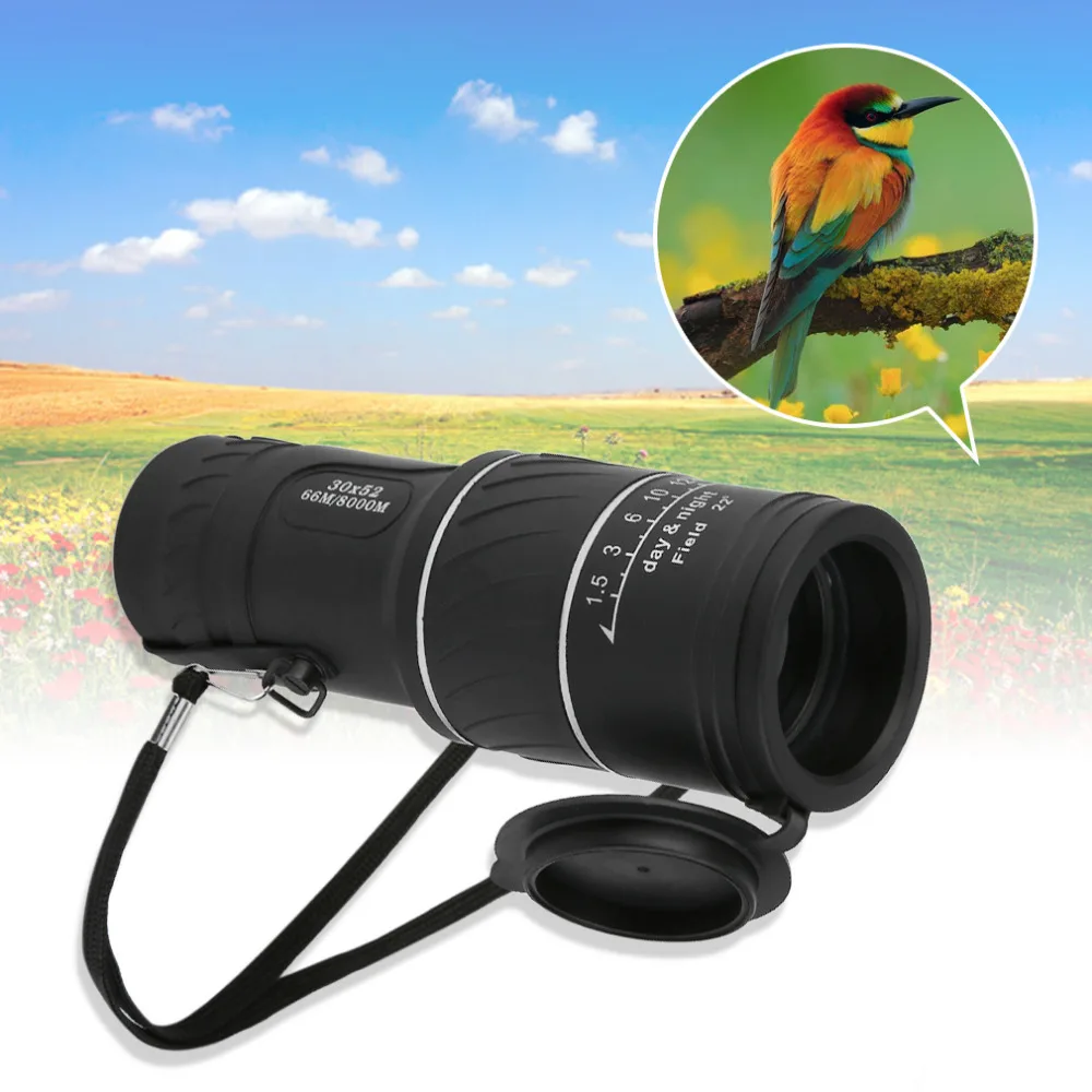 

30x52 Dual Focus Zoom Optic Lens Monocular Telescope Binoculars Multi Coating Lenses Dual Focus Optic Lens Day Night Vision