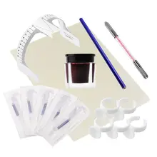 Ручной карандаш для микроблейдинга бровей наборы татуировок наборы пасты для бровей с иглами чернильные кольца практичные инструменты для макияжа кожи