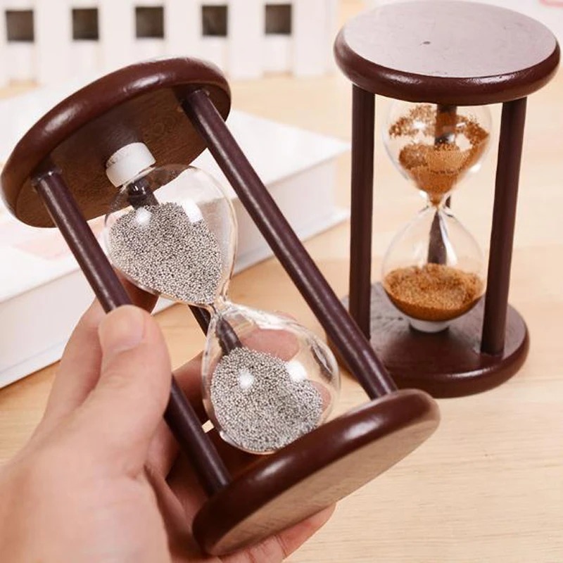 DIY Vintage Hourglass Craft Antique Style Ancient Hourglass Ampulheta Home Furnishing Gift Table Decoration Brushing Wood Timer