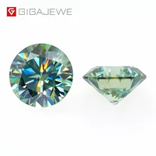 GIGAJEWE 1.0ct зеленый VVS1 круглой огранки Муассанит россыпью алмаза тест прошел драгоценный камень подвески для DIY ювелирных изделий делая подарок девушке