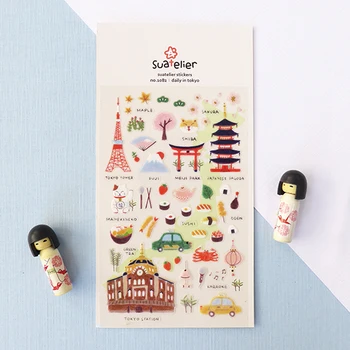 

1pc Japanese Daily In Tokoy Adhesive Stickers Diy Decoration Stickers Stationery Stickers Labels Scrapbook Paper