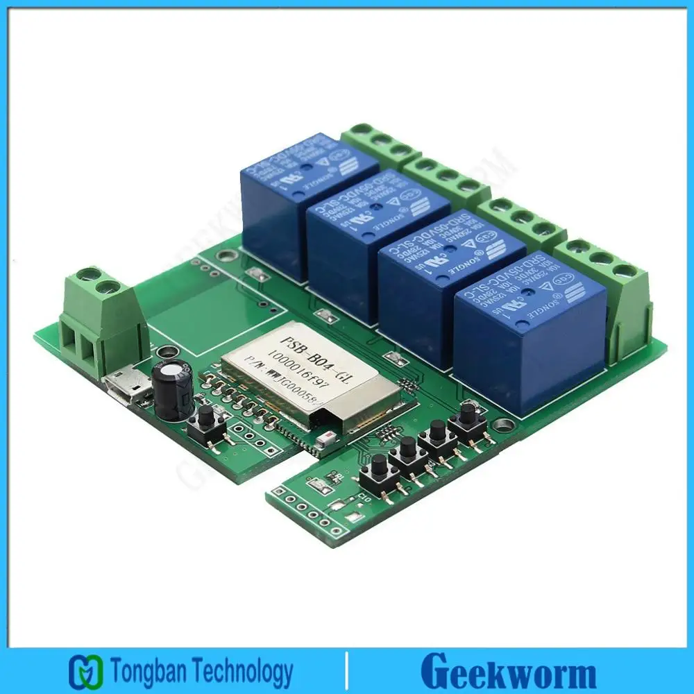 DIY 5 В 4 Канала Jog/Толчковой и самоблокирующимся WiFi Беспроводной Умный Дом Переключатель