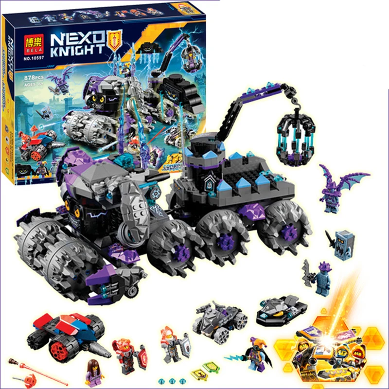 

10597 Bela Nexus Knights Sets Jestro's Headquarter Compatible Action Figures Knights Bricks Blocks Toys For Children Legoe Gifts