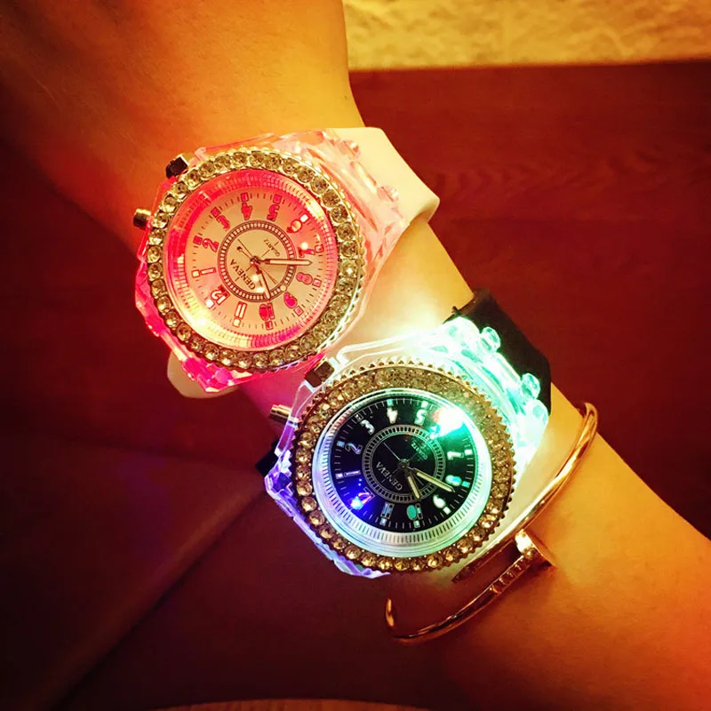 

Luxury Brand Men Illuminated LED Light Watch Women Watches Wristwatch Boy Girl Children Wrist Watch Student Birthday Gift Kid