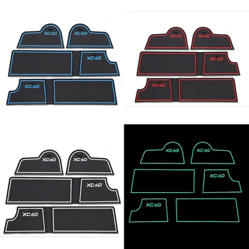 

High Quality Interior Car Styling For Volvo XC60 Auto Anti Slip Dacorative Cup Sticker Gate Slot Pad Door Groove Mat 4pcs
