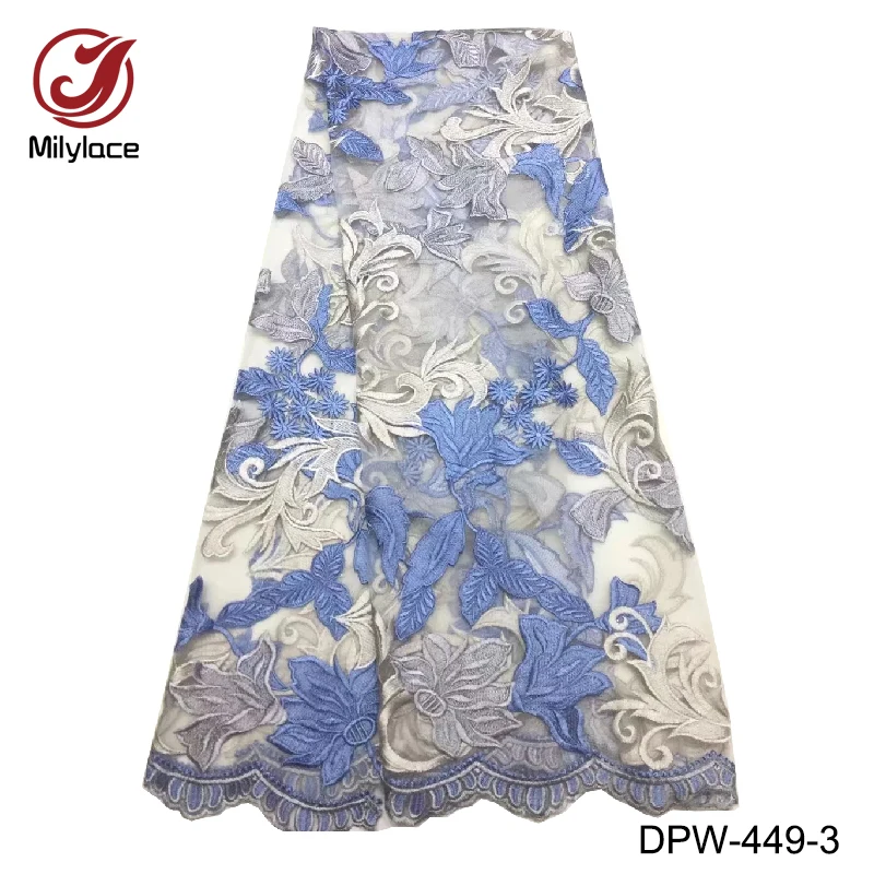 Embroidery french lace fabric best quality colorful design india dubai