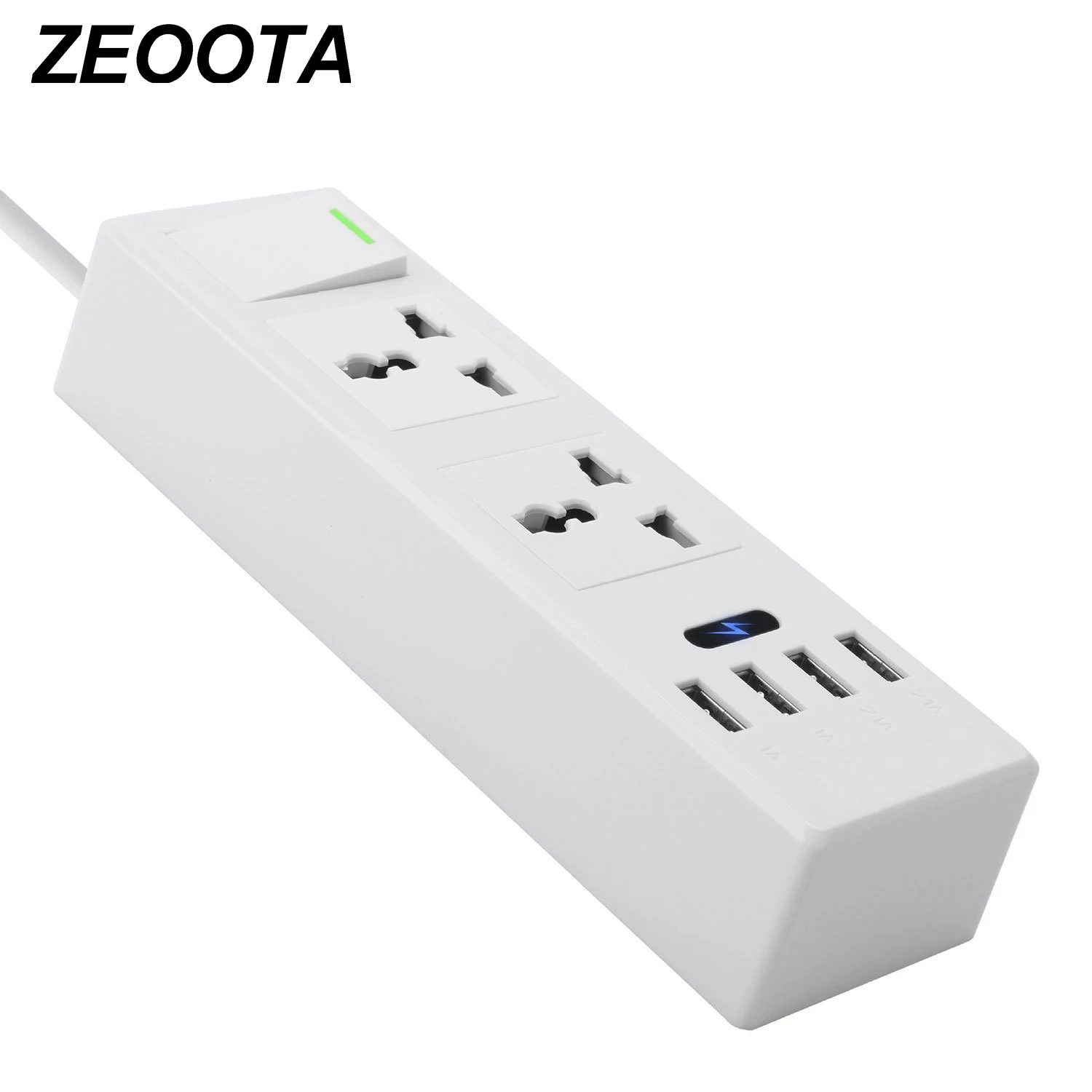 Pаспродажа Мощность Полосы Socket 1,8 м удлинитель Крытый стабилизатор напряжения, 2 Универсальный электрический AC, 4 порты usb зарядная станция адаптер