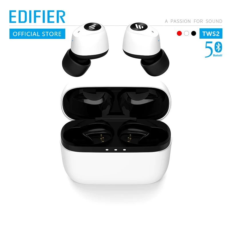 

EDIFIER TWS2 Bluetooth V5.0 TWS Earbuds IPX4 up to 12 Hrs Play Time Multifunctional Control wireless earphones
