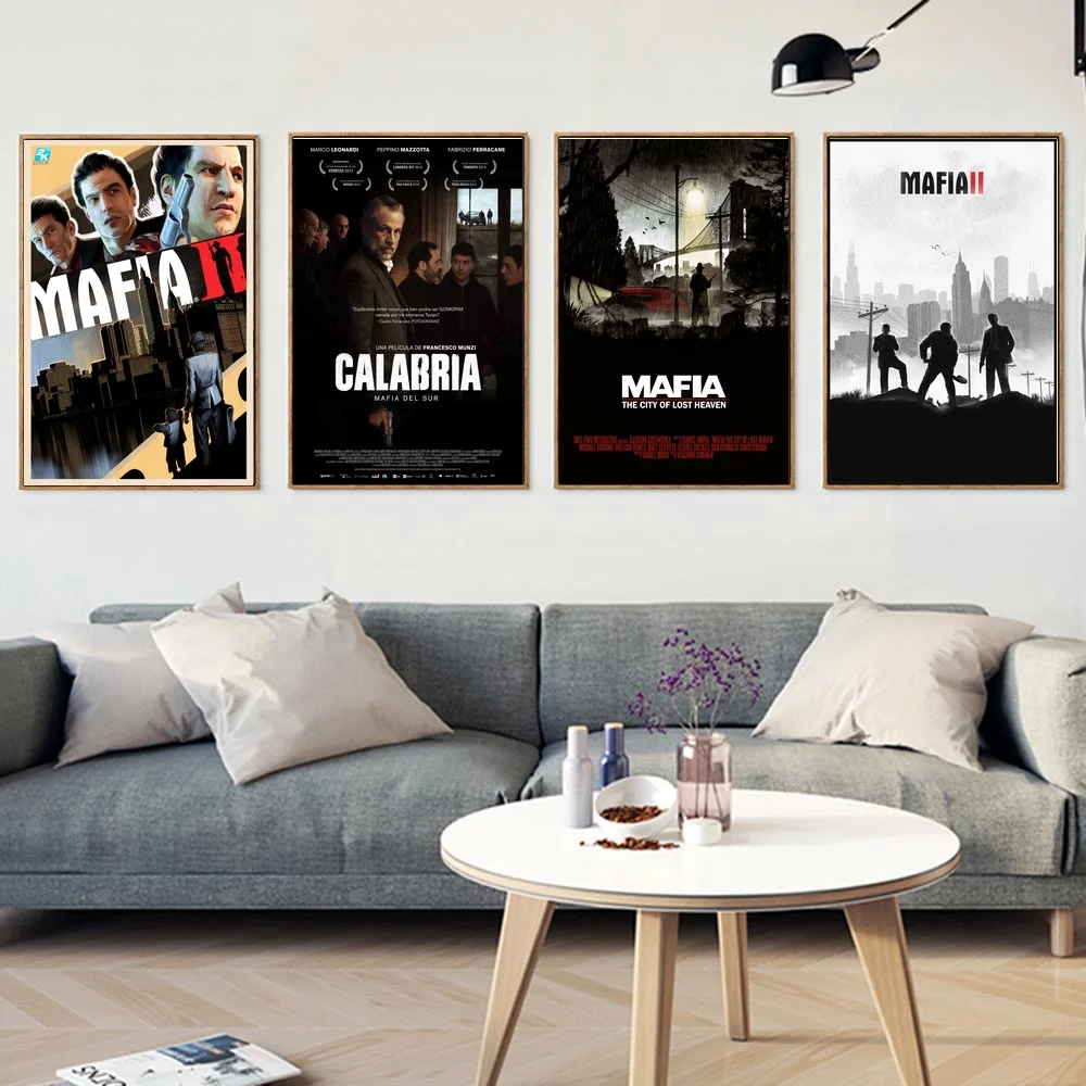 

Mafia Movie TV Poster Wall Art Wall Decor Silk Prints Art Poster Paintings for Living Room
