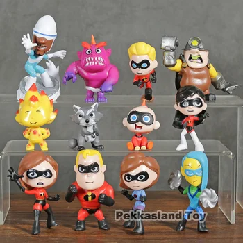 

12Pcs/Set The Incredibles 2 Model Action Figures Miniatures Figurines Collectible Dolls Kids Toys For Children