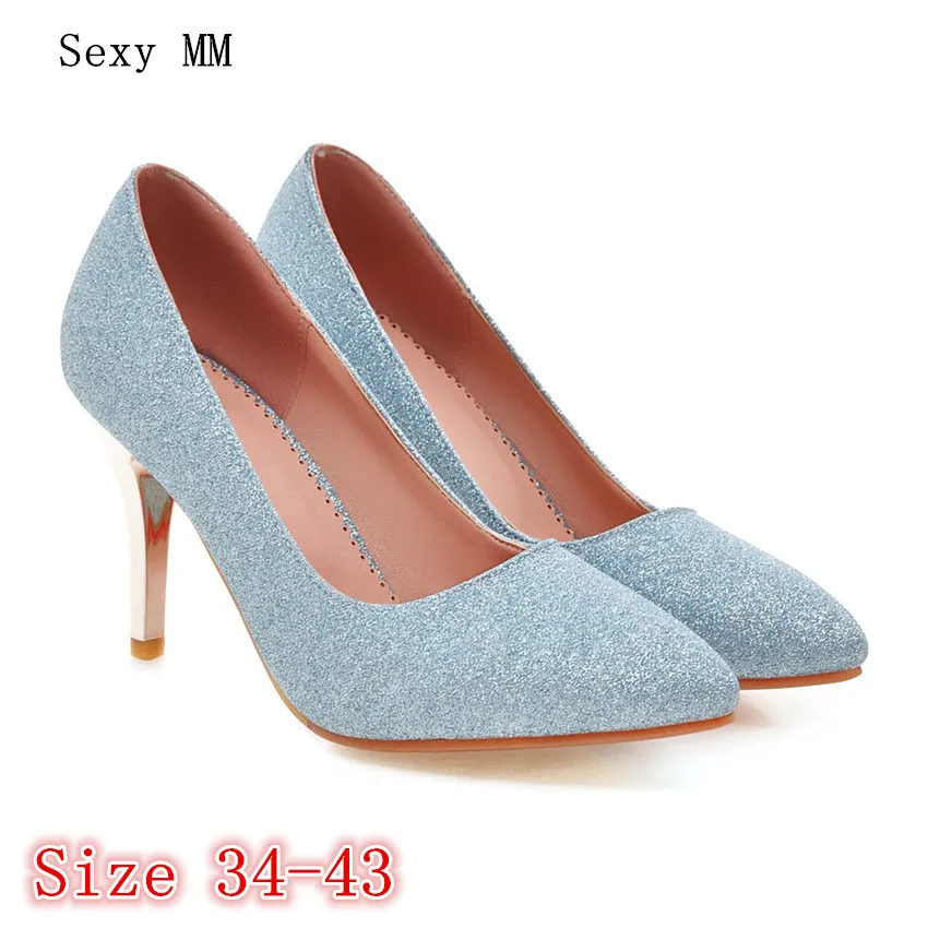 

High Heels Ladies High Heel Shoes Women Pumps Stiletto Woman Party Wedding Shoes Kitten Heels Plus Size 34 - 40 41 42 43