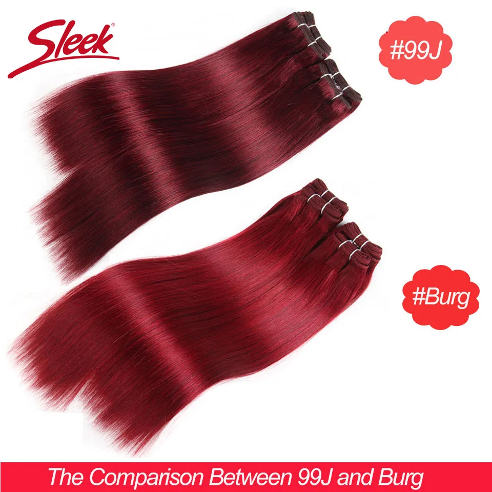 Pelo Liso brasileño elegante, Color marrón y rojo, tejido Natural 99J, cabello humano Remy, 4 mechones, oferta de 190 gramos por lote