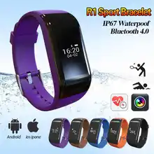 Новые Bluetooth R1 умный Браслет heartrate лентой браслет часы inteligente Pulso activiety фитнес-трекер Браслет для телефона