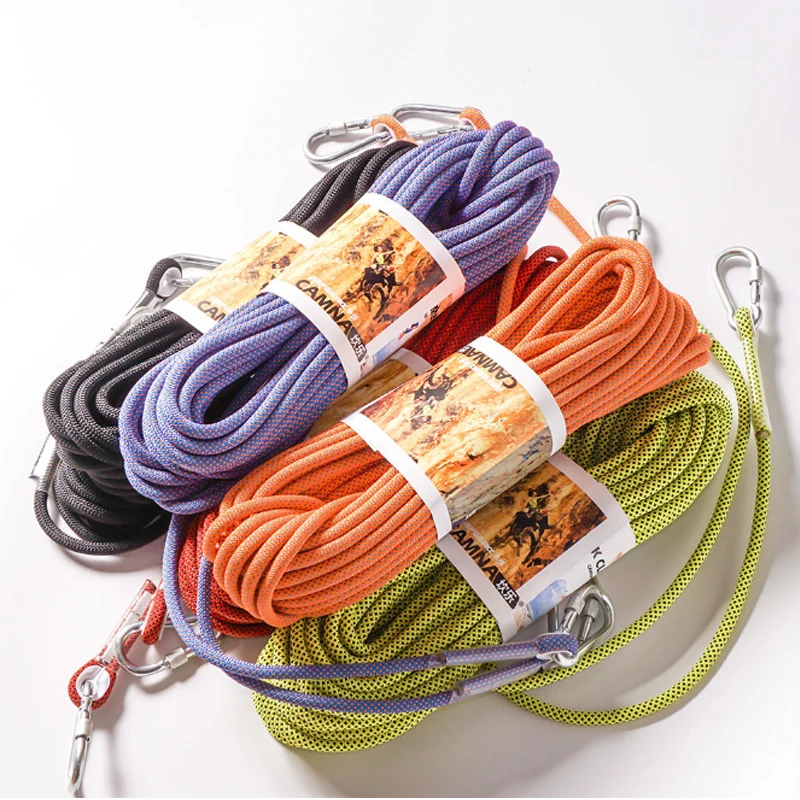 10M Rock Climbing Rope Outdoor Hiking Auxiliary Safety Nylon Rope 10