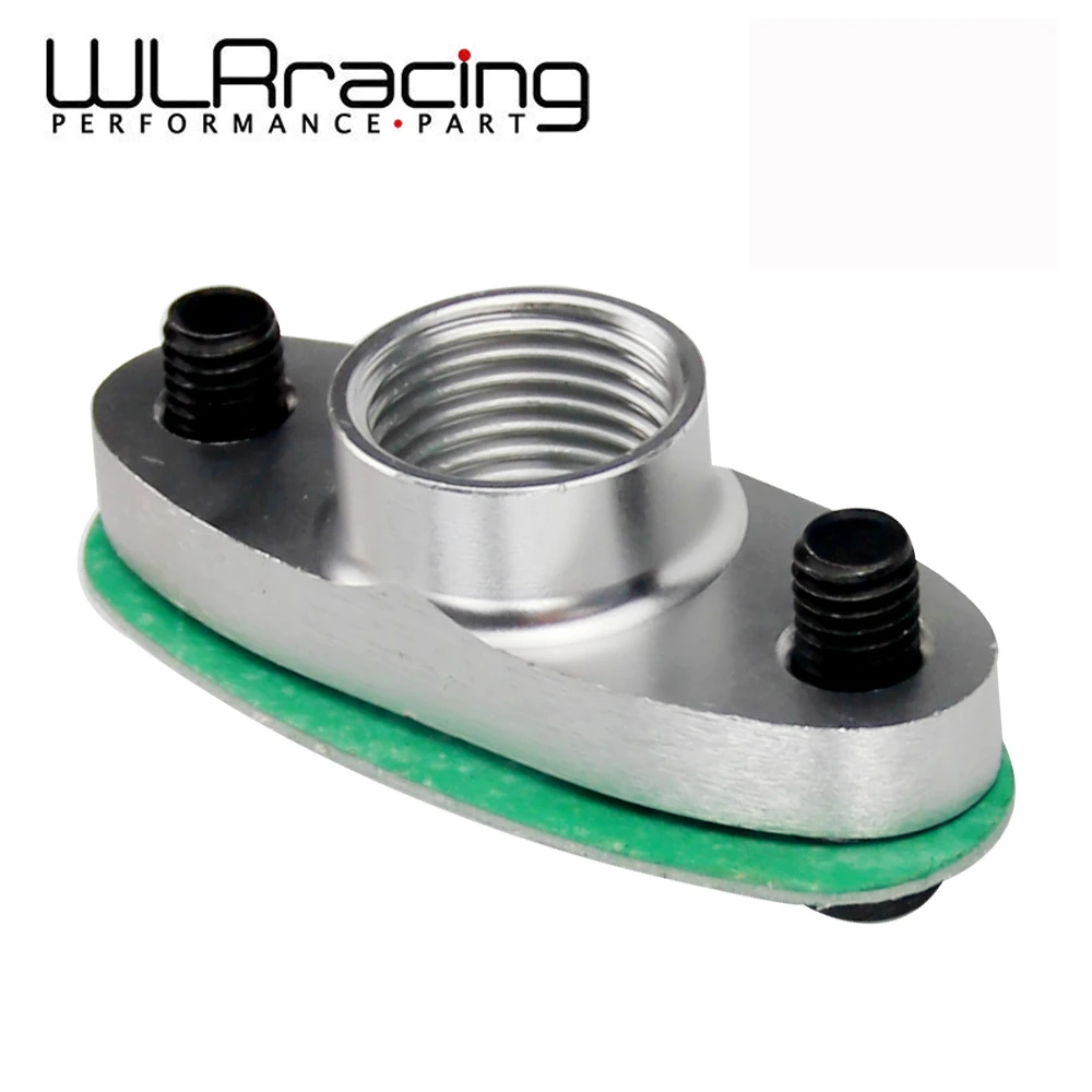 

WLR RACING - 1/2 NPT Female Aluminum Oil Drain Turbo Flange T3 T4 T04 GT40 GT55 ODF-02 silver WLR-OFG32