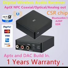 Bluetooth 4,1 музыкальный приемник с ЦАП SBC/aptX Bluetooth профиль Аудио Цифровой Оптический выходной адаптер высокого качества