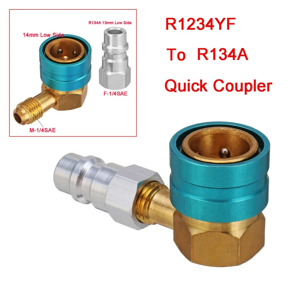 Низкий боковой удлинитель R134A БЫСТРОРАЗЪЕМНАЯ муфта адаптеры автомобильный Кондиционер фитинг R134A 2 унции R134A R12 R22 ручной поворот наполнитель впрыска