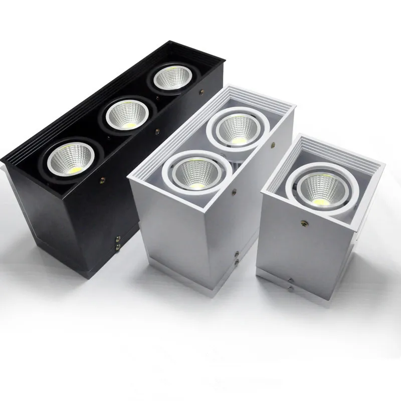 

85-265Vac input 10W 20W 30W dimming LED surface mount ceiling light, 60 degree rotatable COB ceiling light