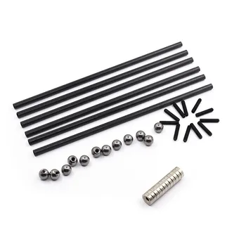 

3D printer Parts Quality Kossel K800 delta 180mm/240MM/300mm/500mm 3K carbon tube rod set 12mm dia metal ball +12 pcs*magnet