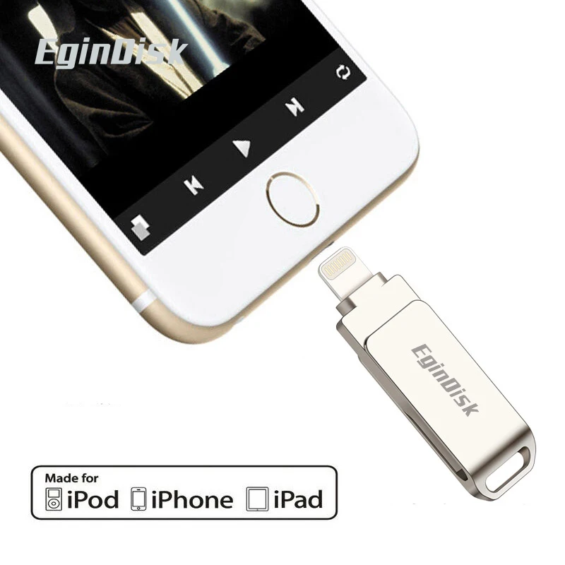 

Metal Usb Flash Drive For iPhone 5 5S & iPhone 6 6Plus 6S 7 7Plus 7S 8 8Plus X & iPad External Storage For iOS 8 Above Version