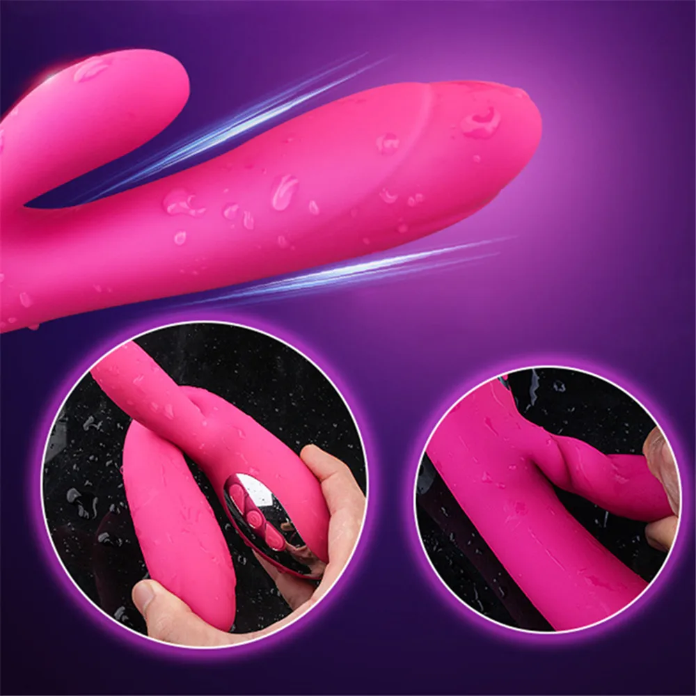 7 Speeds Auto Heating Rabbit Vibrator Clitoris Stimulator Dual Vibration Dildos G-spot Vagina Massager Adult Sex Toys For Women (6)