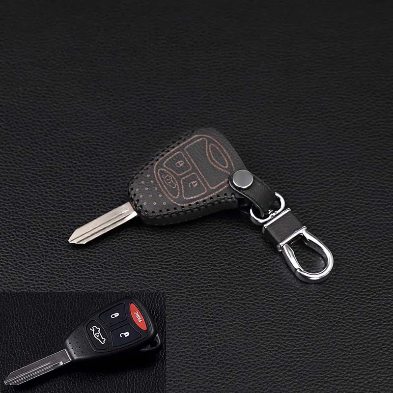 High Quality genuine leather car key cover styling fit for Jeep wrangler Compass Liberty | Автомобили и мотоциклы