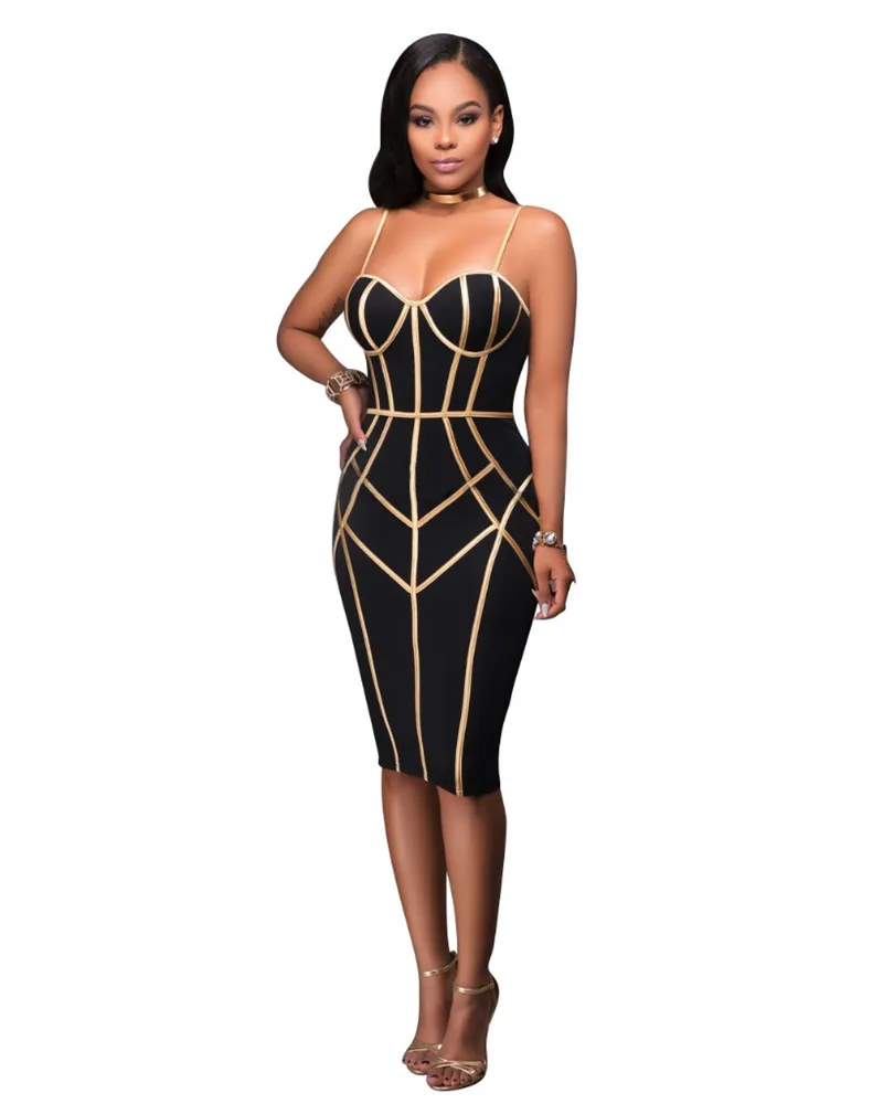 New TOB Women's Sexy Bodycon Spaghetti Strap Lace Up Tank Mini Club Dress online Bodycon midi dress spaghetti strap history