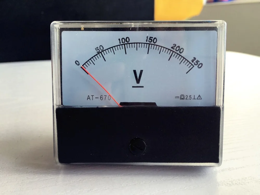 Analog Volt Voltage Voltmeter Panel Meter DC 0 250Vin Voltage Meters from Tools on Aliexpress