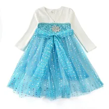 Платье для девочек, рождественские платья, платье принцессы Эльзы, Детская Новогодняя одежда, детская кружевная одежда, зимняя одежда для девочек, пачка