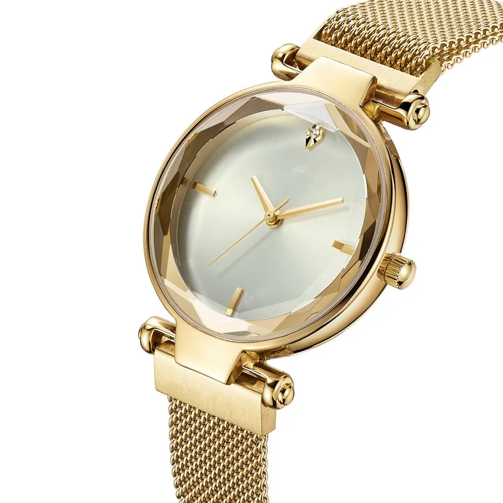 Reloj Mujer, женские часы, магнитный стальной сетчатый ремешок, женская одежда, повседневные наручные часы, роскошный кристалл, женские кварцевые часы A5