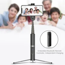 Прочный Многофункциональный Bluetooth селфи палка портативный ручной монопод с невидимым штативом EM88