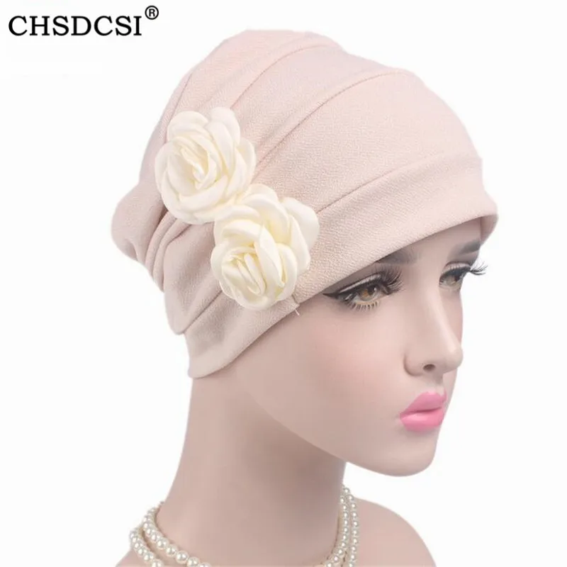 CHSDCSI головной платок трикотажные шапки для женщин зимние шапки женские шапочки простые теплые мягкие большие модели цветка головной