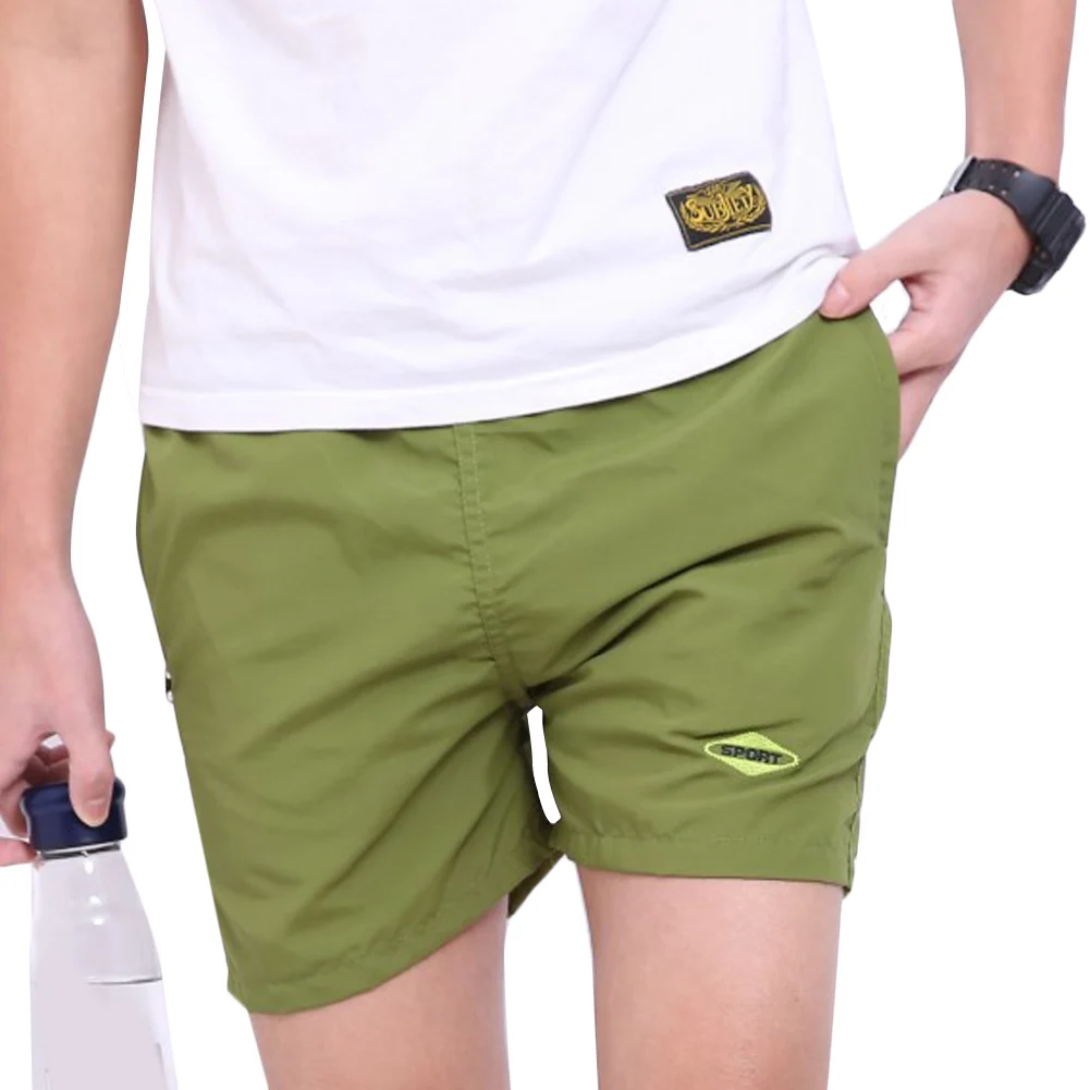 Мужские пляжные шорты, модные, на каждый день, спортивные, для клуба, черный/белый/красный/армейский зеленый - Цвет: army green