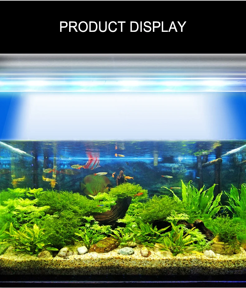 Wide-angle LED Aquarium Lighting With White/white+Blue/Red Bar Submersible Waterproof Clip Lamp For Fish Tank