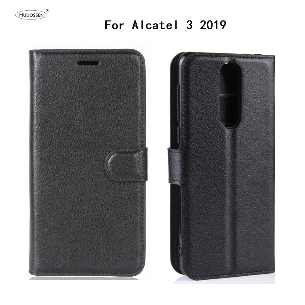 

HUDOSSEN Case For Alcatel 3 2019 5053Y Cases Wallet PU Leather Protective Back Cover Silicone Phone Case For Alcatel 3 2019