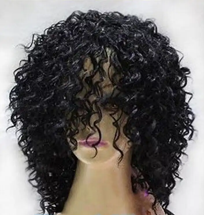 Dyz813 マイケルジャクソン 黒ネジブラック髪短い髪ピッグテールかつら Wig Head Wig Gluewig Cheap Aliexpress