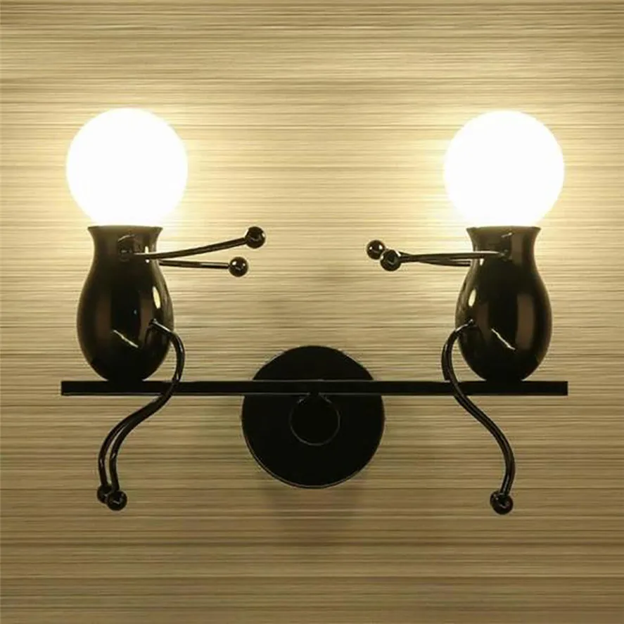 

New Home Decor Lamp Hanger 1PC Modern Charming Chandelier Creative Iron People Lamp Elegant Wall Light Hanger Organizer Feb28#30