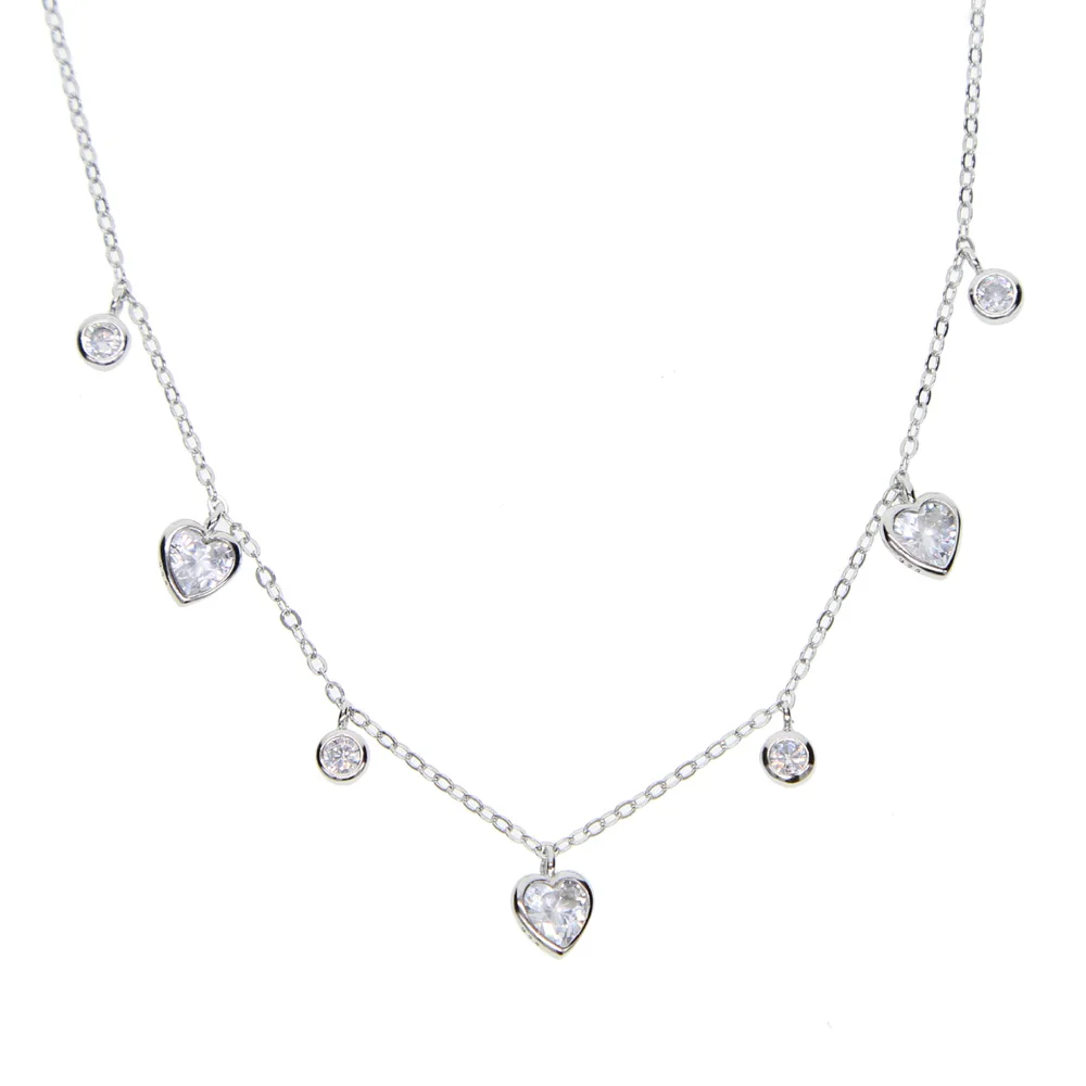 Женское колье с подвеской в виде сердца фианитом|drop necklace|necklace anecklace best |
