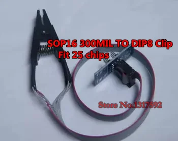 

Programmer Testing Clip SOP16 SOP SOIC 16 SOIC16 Pin IC Test Clamp with cable/SOP16 to DIP8 IC Flash Clip