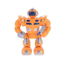 Flashing LED Light Action Figures Fun Educational Toy In Box Montessori Educational Toy Electric Robot Light Music Gift Toy