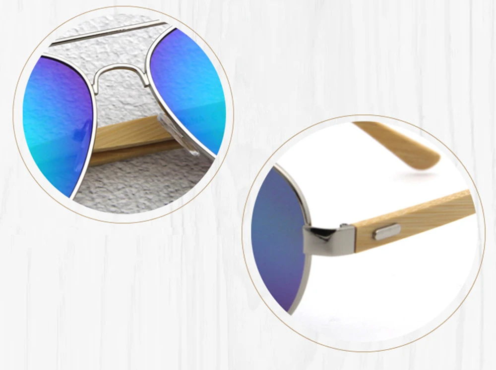 Natural Bamboo Legs Made Prescription Myopia Colorful Polarized Sunglasses -1 -1.25 -1.75 -1.5 -2 -2.25 -2.75 To -4